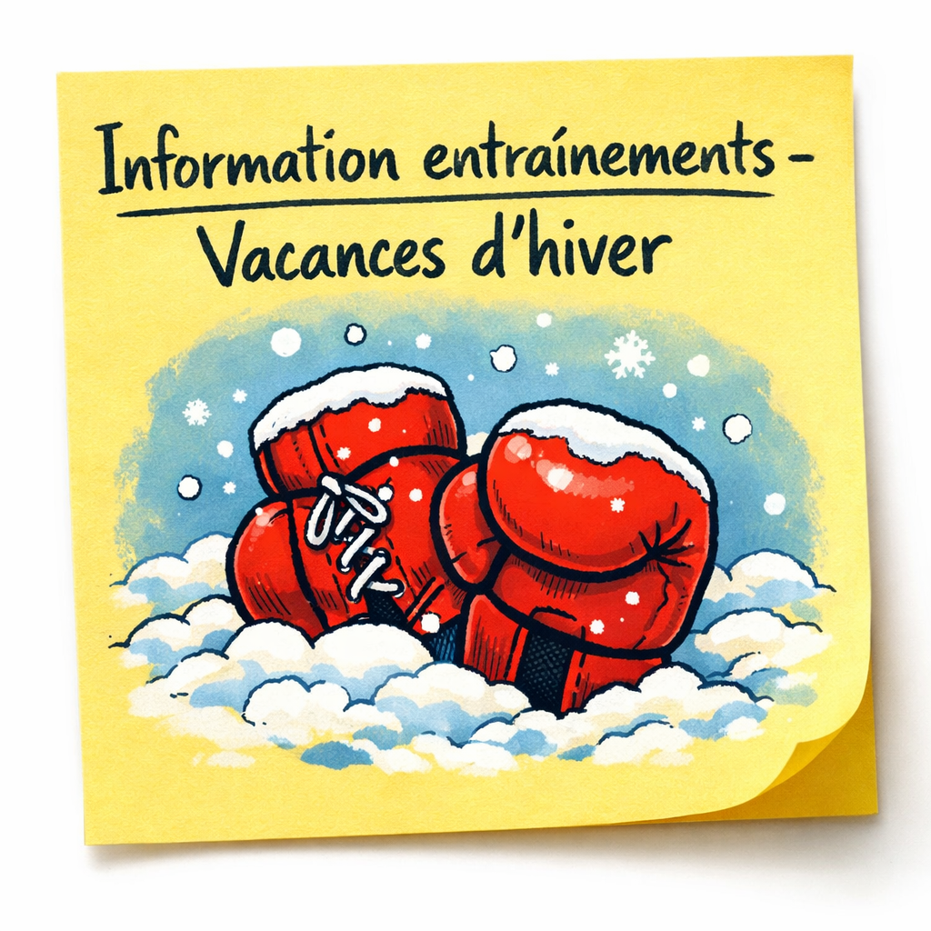 Information entraînements – ❄️ Vacances d'hiver 2026 ⛄️