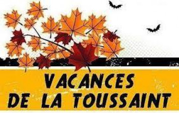 Information entraînements - Vacances de la Toussaint
