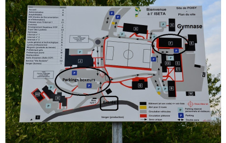 Plan d'accès au gymnase à Poisy