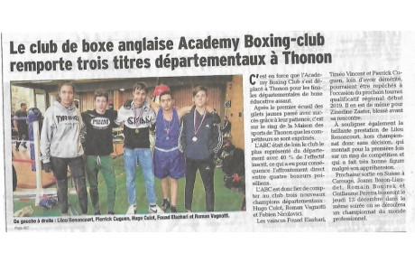 Nos boxeurs BEA dans la presse locale !